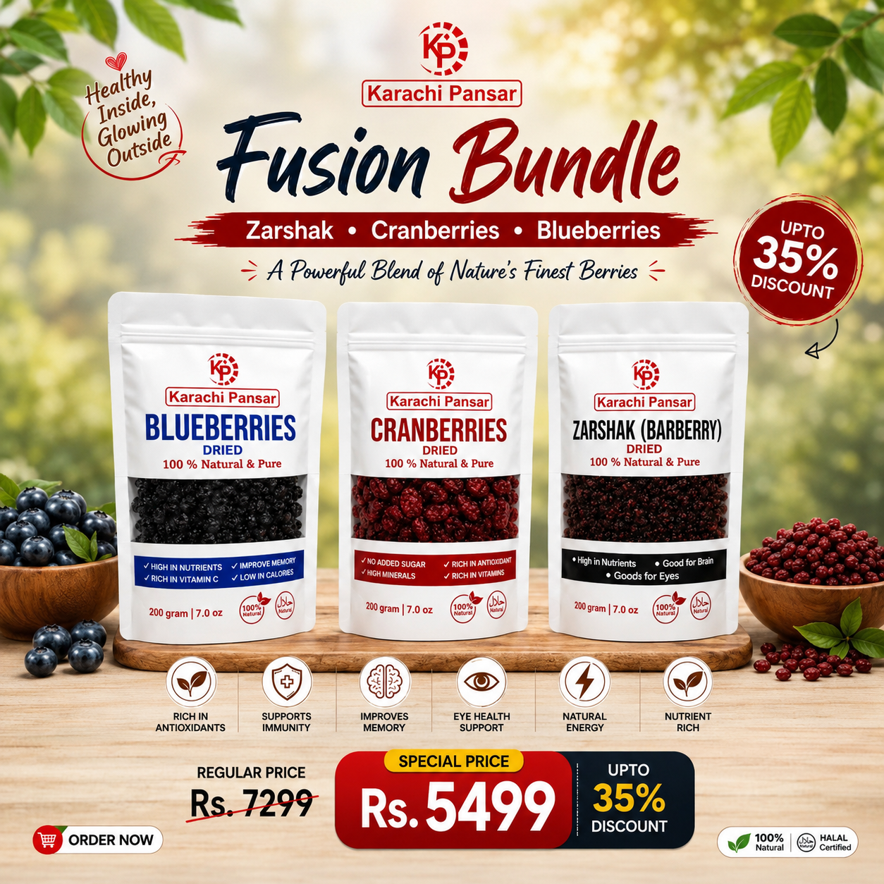 Fusion Bundle- Zarshak-Cran-Blue Berry
