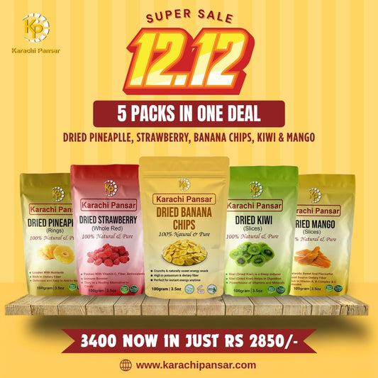 Dried Fruits Super Bundle – Pineapple, Strawberry, Banana Chips, Kiwi & Mango | 12.12 Big Sale