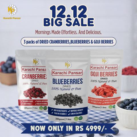 Dried Berries Bundle – Cranberries, Blueberries & Goji Berries | 12.12 Big Sale