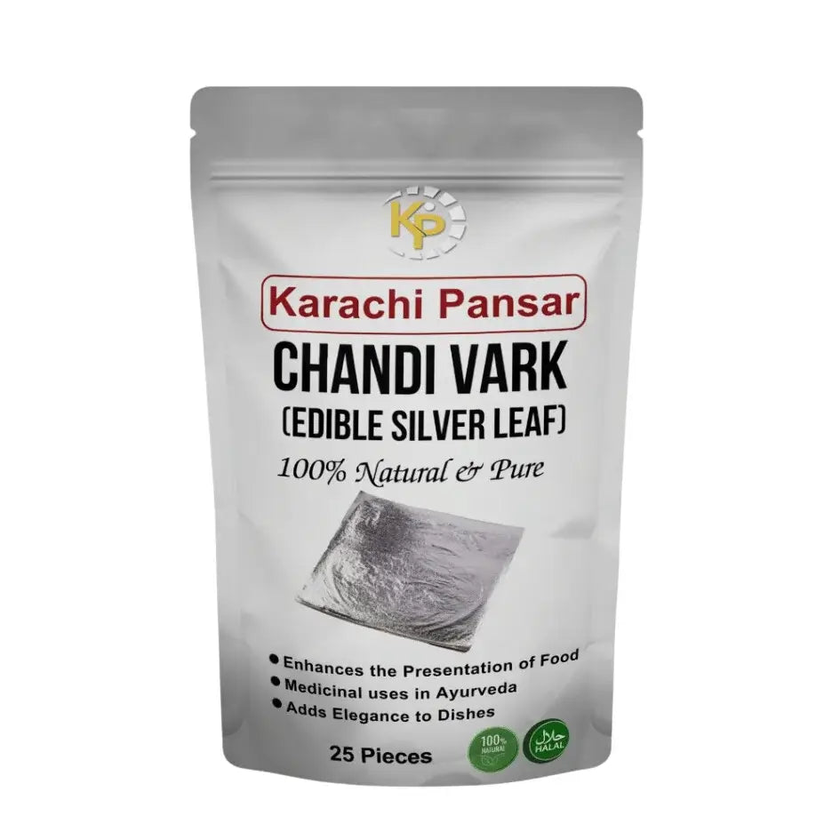 Chandi Vark (Edible Silver Leaf)  25piece