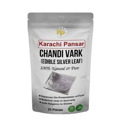 Chandi Vark (Edible Silver Leaf)  25piece