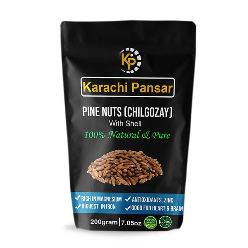 "Chilgoza gold with shell (Pine Nut)"