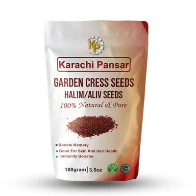 garden cress seeds in english Garden cress seeds/Halim/Aliv Seeds 100g – karachipansar