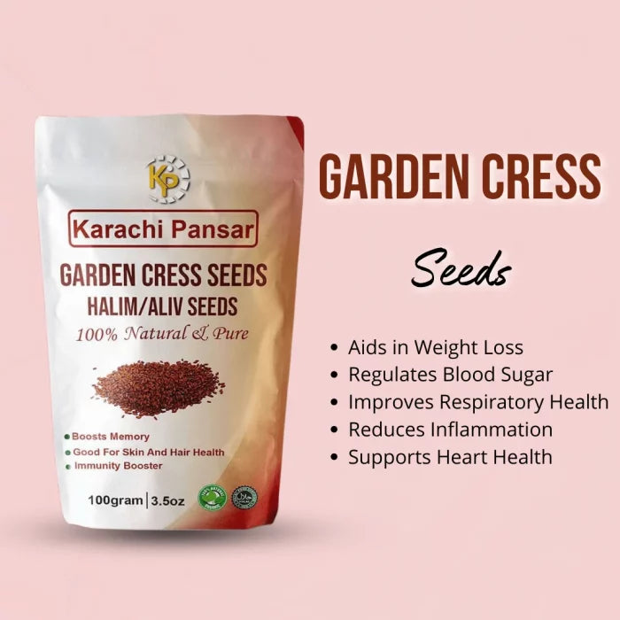garden cress seeds benefits Garden cress seeds/Halim/Aliv Seeds 100g – karachipansar