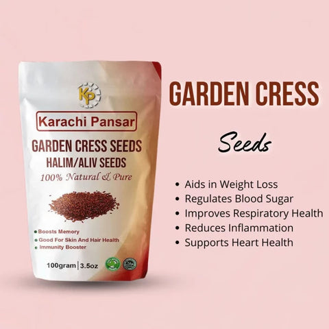 garden cress seeds in urdu name Garden cress seeds/Halim/Aliv Seeds 100g – karachipansar