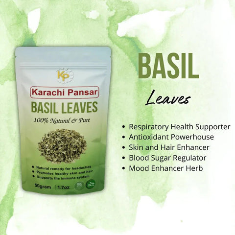 "Basil Leaves 50g - karachipansar"