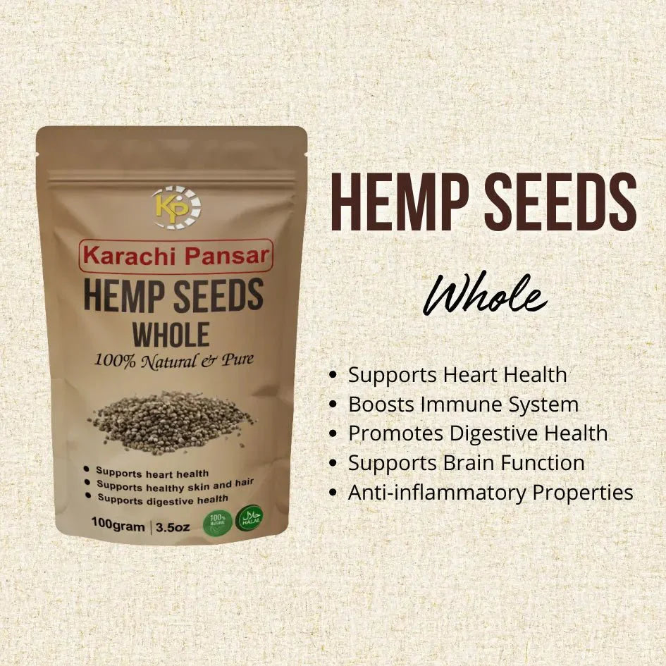 "Hemp Seeds Whole 100g - karachipansar"