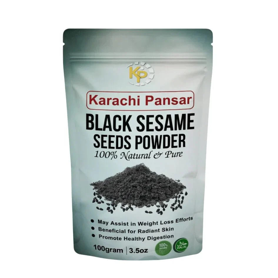 "Black Sesame Seeds Powder 100g - karachipansar"