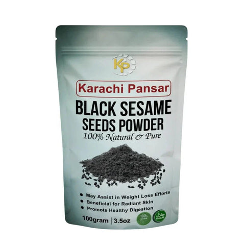 "Black Sesame Seeds Powder 100g - karachipansar"