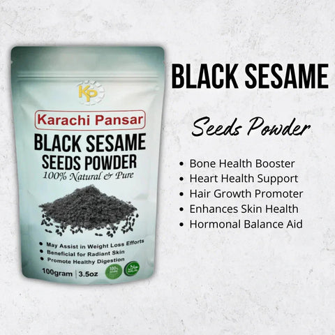 "Black Sesame Seeds Powder 100g - karachipansar"