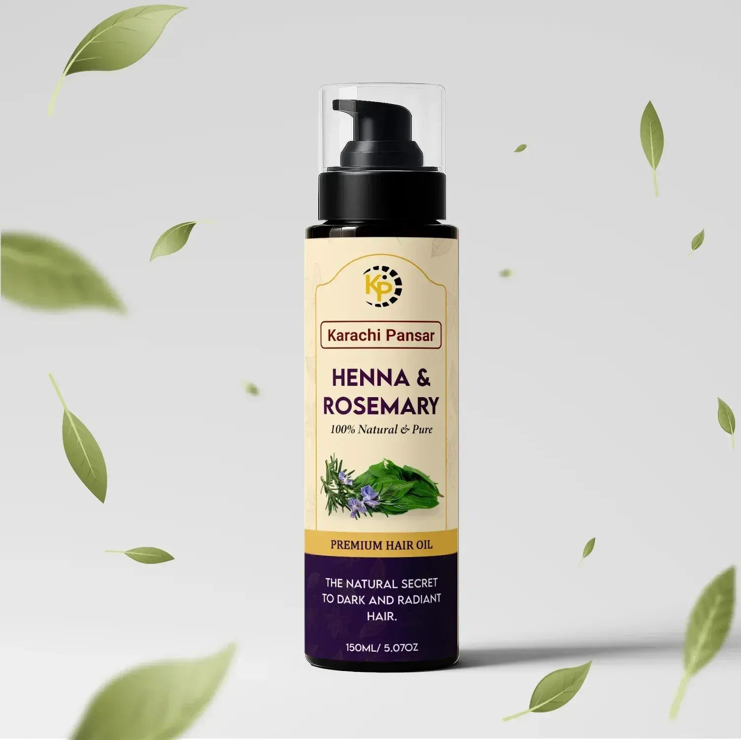 Henna Leaves & Rosemary Hair Oil – For Strong, Shiny & Healthy Hair 150ml