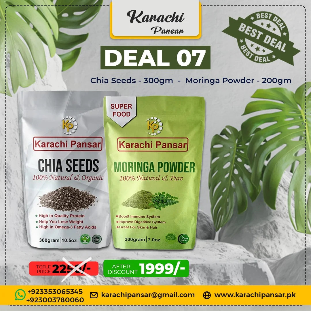 Deal 7  Chia Seeds and Moringa Powder 200g Each