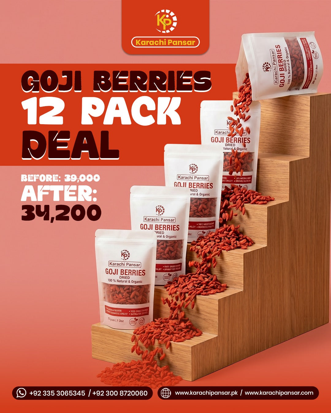 12 Packs Goji Berries Deal