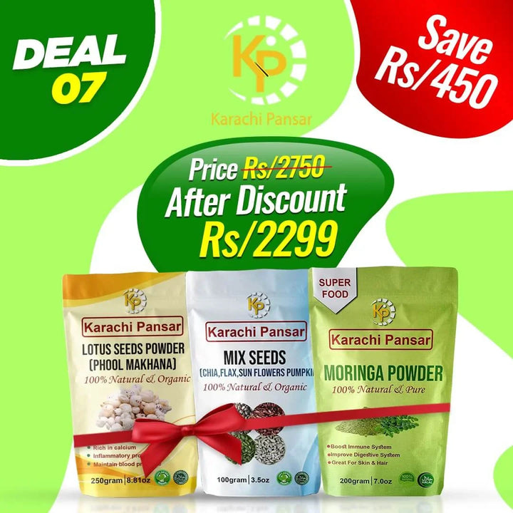 Combo Deal Lotus Seeds, Mix Seeds & Moringa Powder
