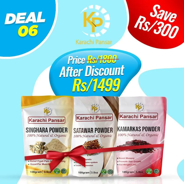 Combo Deal Singhara, Satawar, Kamarkas Powder