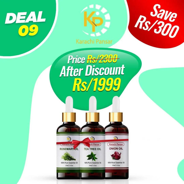Combo Deal Rosemary, Tea Tree & Onion Essential Oil