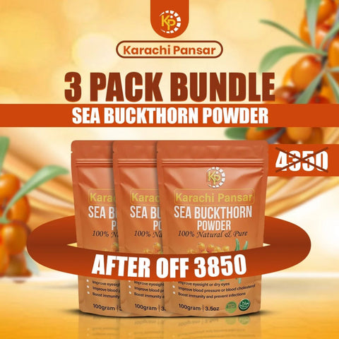 Sea BuckThorn Powder 100g Each- 3 Pack Bundle Deal