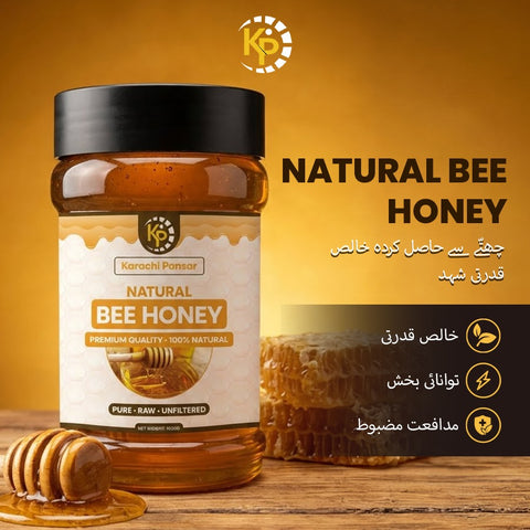 Natural Bee Honey – 100% Pure, Raw & Unfiltered
