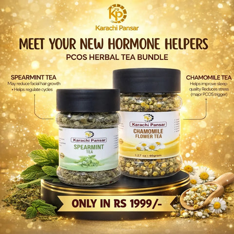 PCOS Herbal Tea Bundle – Chamomile & Spearmint Tea 50g Each