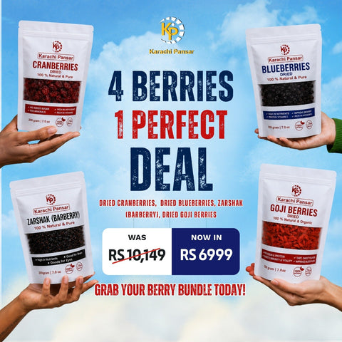 4 Berries 1 Perfect Deal  Goji-Cran-Zarshak-& Blueberries
