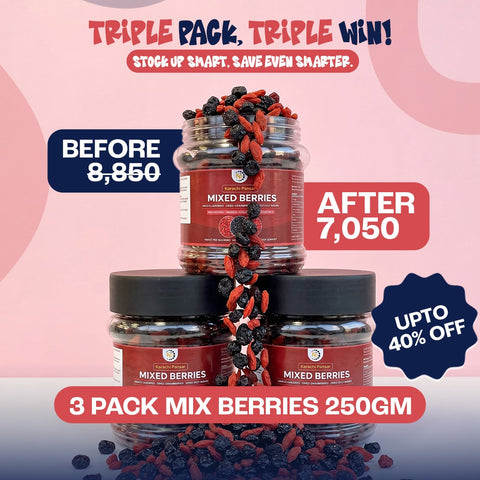 MIX BERRIES TRIPLE PACK 250GM EACH