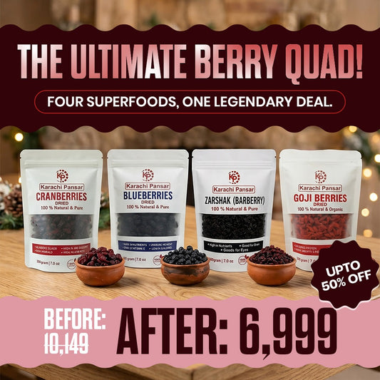 THE ULTIMATE BERRY QUAD! CRAN, GOJI, ZARSHAK & BLUEBERRIES