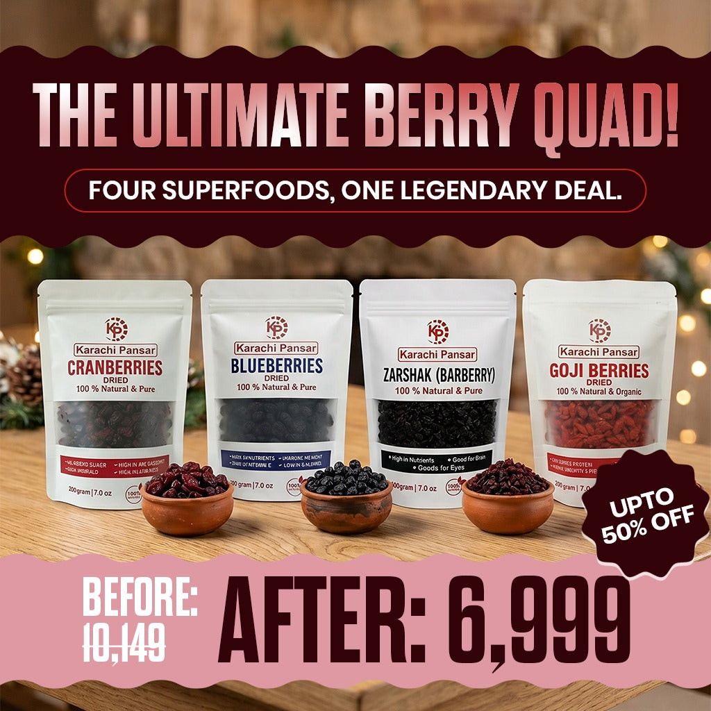 THE ULTIMATE BERRY QUAD! CRAN, GOJI, ZARSHAK & BLUEBERRIES