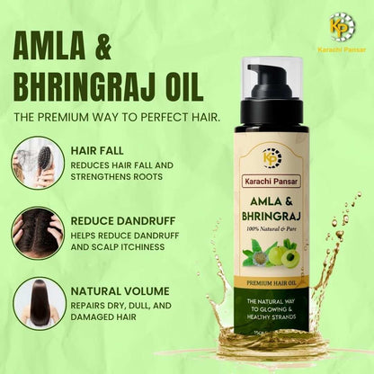 Amla & Bhringraj Oil – Natural Hair Growth & Hair Fall Control Formula 150ml - karachipansar