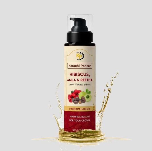 Amla Reetha Hibiscus Hair Oil – Natural Hair Growth & Shine Formula 150ml - karachipansar