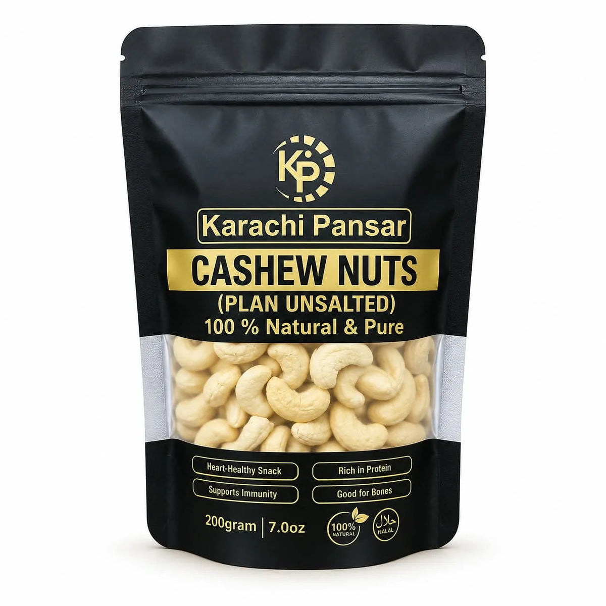 Cashew Nuts 200gm Plain Unsalted