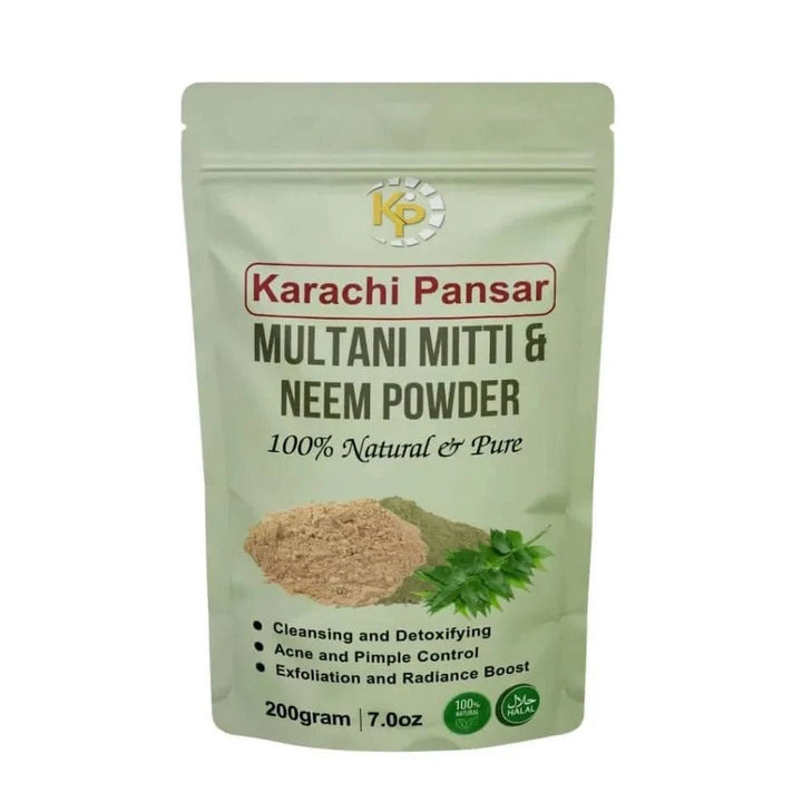 Multani Mitti and Neem Powder 200g - karachipansar