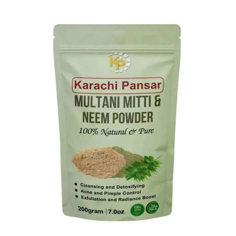 Multani Mitti and Neem Powder 200g - karachipansar