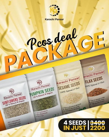 PCOS Seed Cycling Package | 250GM | Pumpkin, Sunflower,  Flax, Sesame
