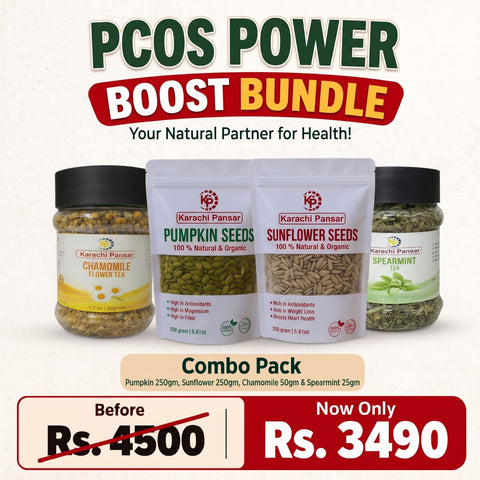 PCOS Power Boost Bundle: Energize with Pumpkin, Sunflower, Chamomile & Spearmint!