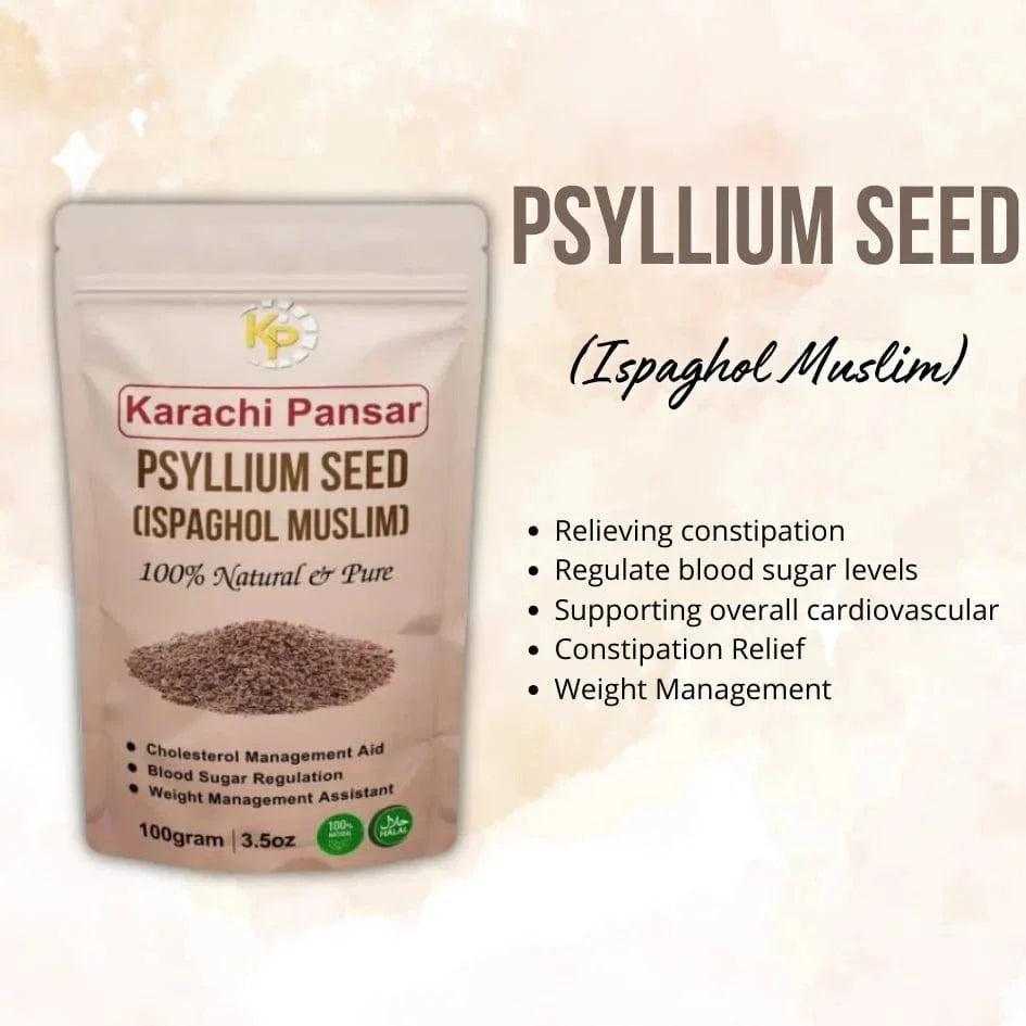 Psyllium Seeds (Ispaghol Muslim) 100g - karachipansar
