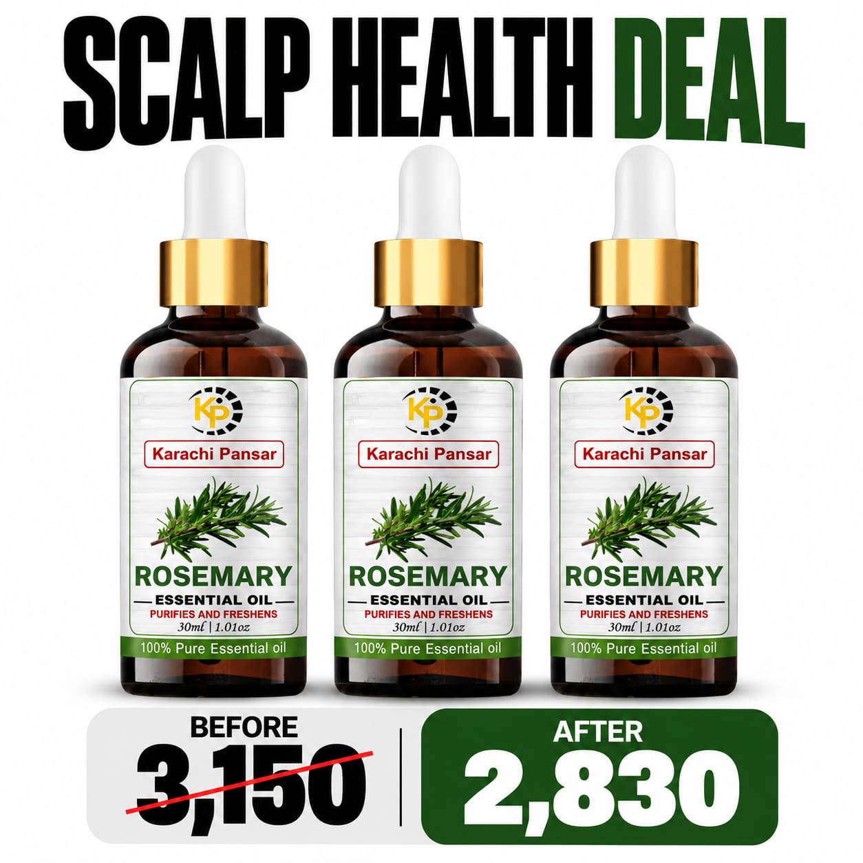 Rosemary Essential Oil 3 Bottles