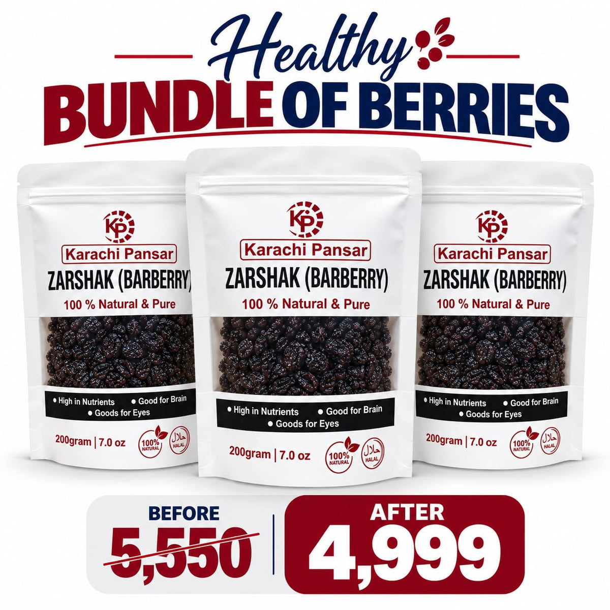 Zarshak Barberry Deal 3 Packs 200gm